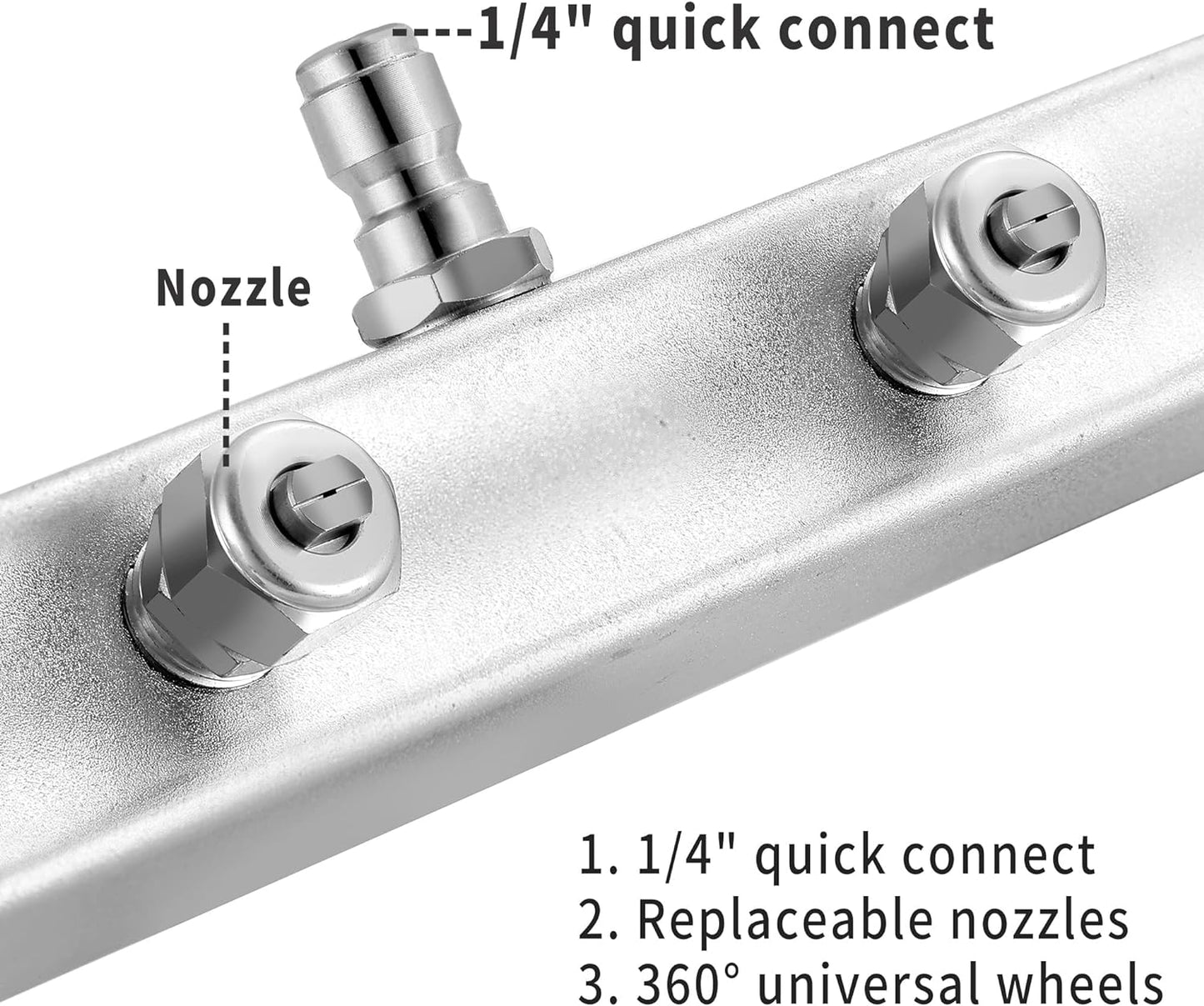 13" Pressure Washer Undercarriage Cleaner - 4000 PSI Extension Wand, Surface Cleaner for Power Pressure Washer Attachment